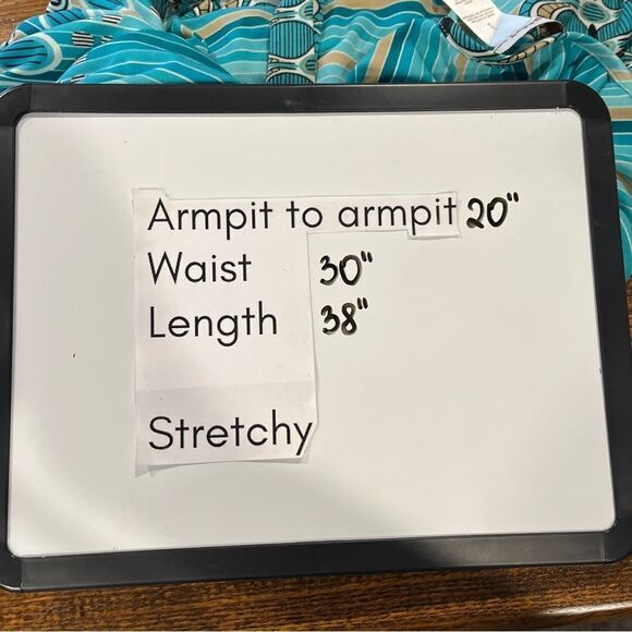 Laundry by Design short sleeve geometric print dress with belt size Large - Picture 11 of 15